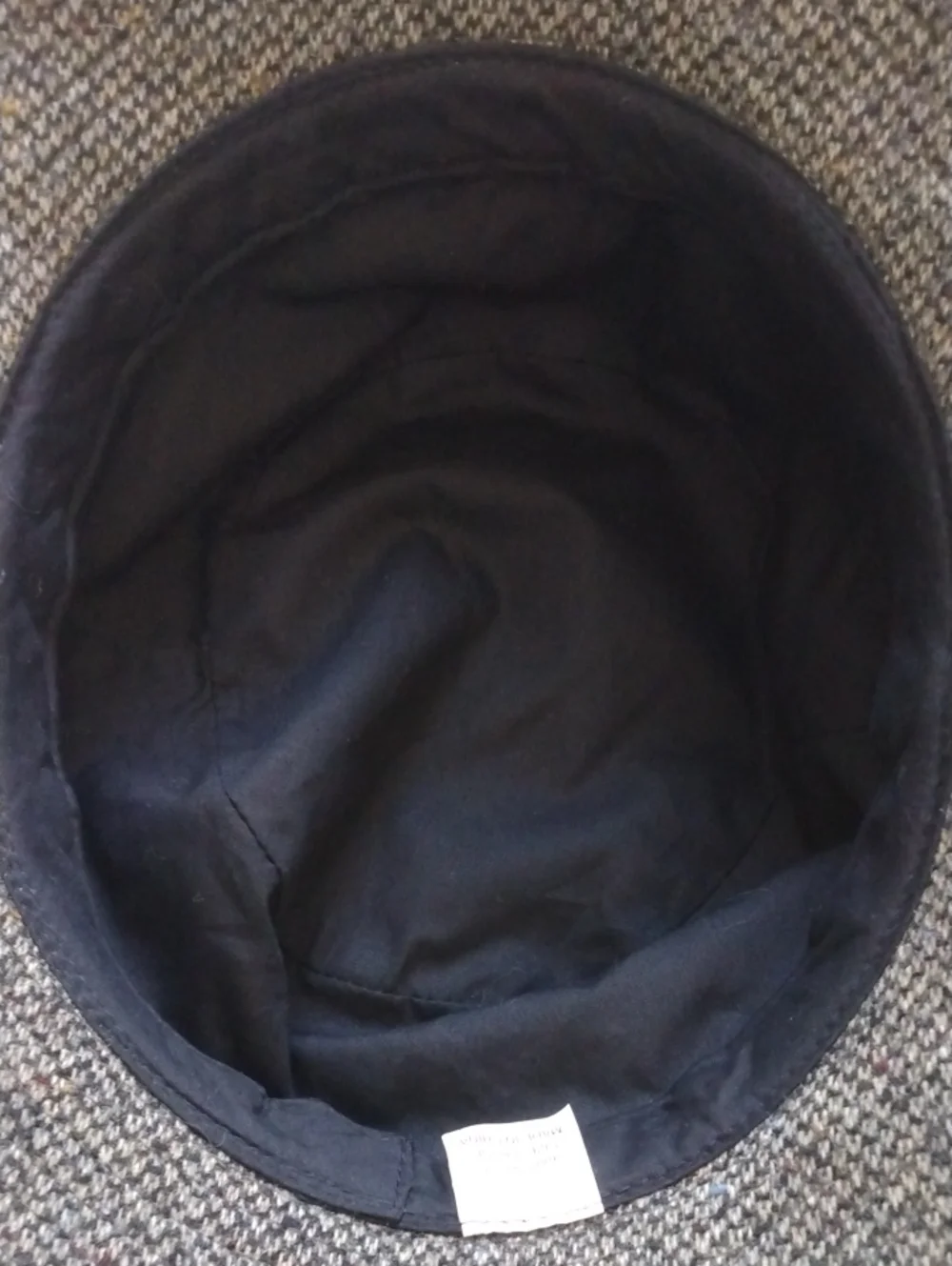100% Wool Brown Barleycorn Tweed Bucket Hat (Crushable) - Large